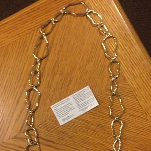 Gold hammered necklace